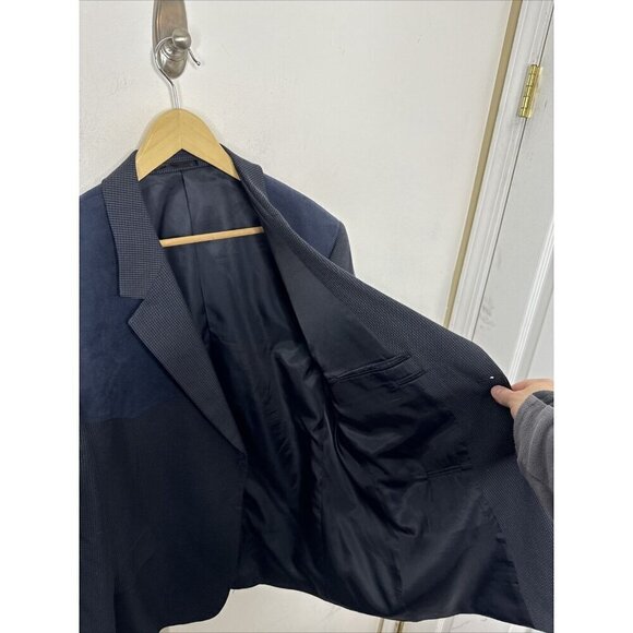 Dallas Men 46 Regular Blue Western Blazer Sports Coat Cowboy No Button (removed) - Picture 4 of 9